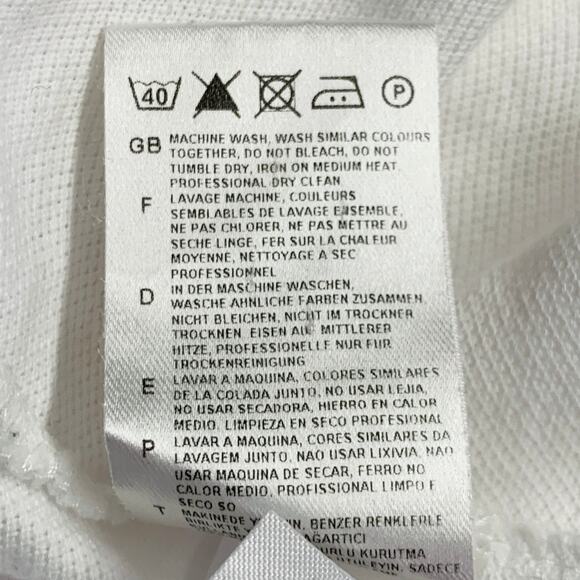 FRED PERRY Size S White Red Black Cotton Slim Fit Contrast Trim Polo - Picture 9 of 9